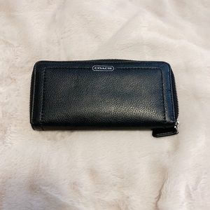 Coach black leather wallet